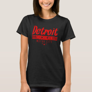 Retro Classic Detroit Motor City 313 Vintage T-Shirt
