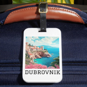 Retro Classic Dubrovnik Croatia Luggage Tag