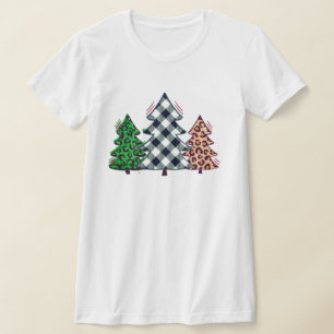 Retro Classic Festive Christmas Trees collage  T-Shirt