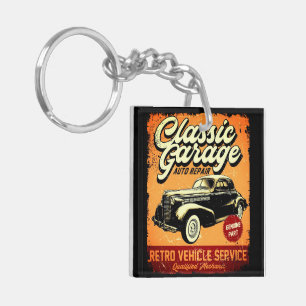 RETRO CLASSIC GARAGE KEYCHAIN
