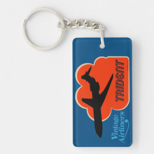 Retro Classic Jet Airliner Keychain