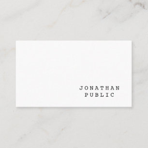 Retro Classic Nostalgic Look Elegant Minimal Plain Business Card