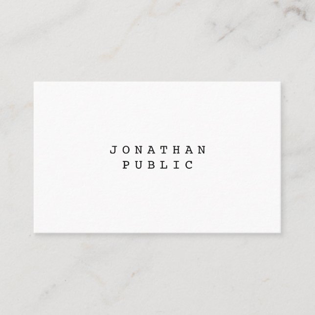 Retro Classic Nostalgic Look Minimalist Elegant Business Card (Front)