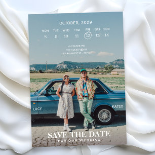 Retro classic photo save the date