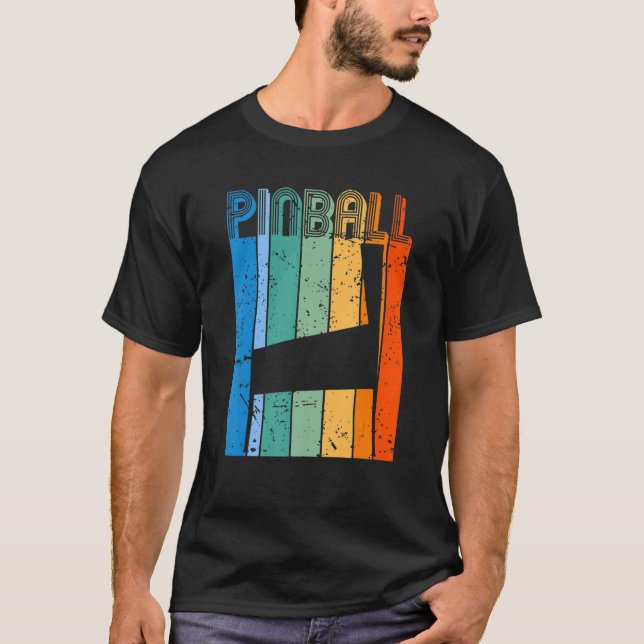 Retro Classic Pinball Machin Vintage Look T-Shirt (Front)