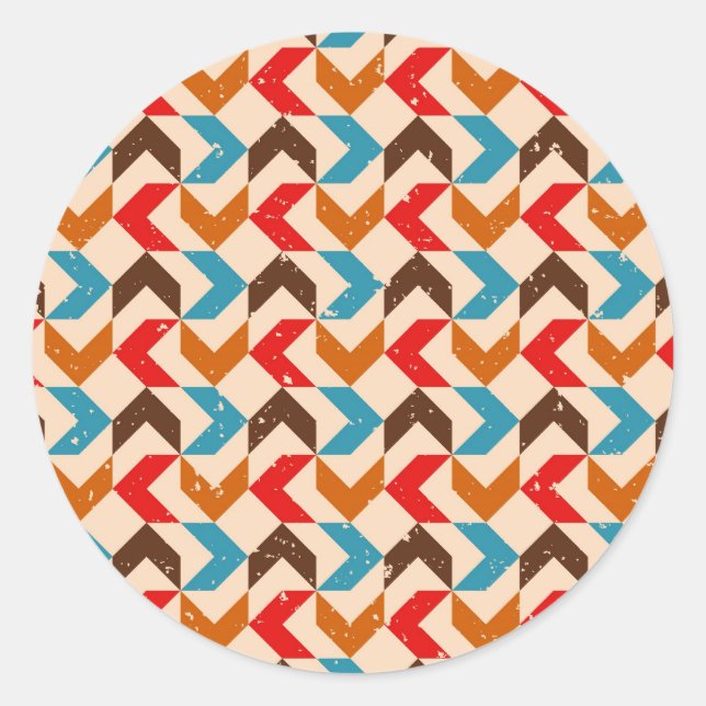 Retro Classic Round Sticker (Front)