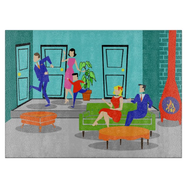 Retro Classic Television Cutting Board (Front)