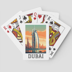 Retro Classic Travel Dubai UAE  Playing Cards