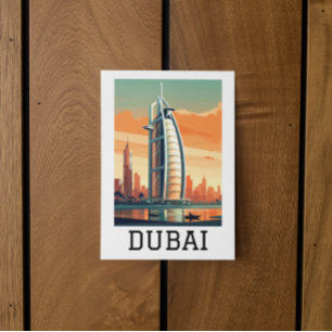Retro Classic Travel Dubai UAE  Postcard