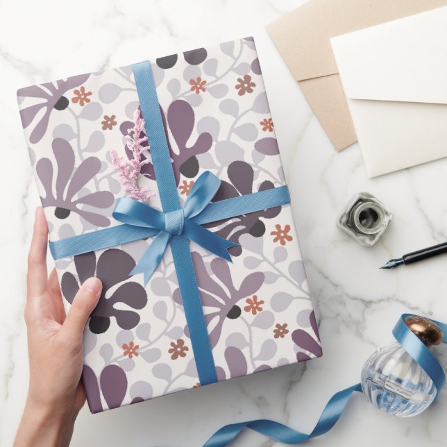 Retro Classic Vines & Flowers Wrapping Paper (Gifting)