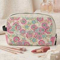 Retro Classy Cherry Blossom Floral Toiletry Bag