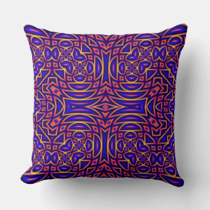 Retro Classy Kaleidoscope Pattern Design Cushion