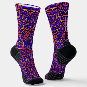 Retro Classy Kaleidoscope Pattern Socks
