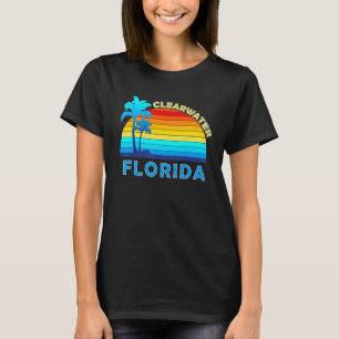 Retro Clearwater Florida Tropical Beach Sunset T-Shirt