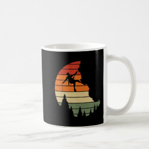 Retro Cliff Rock Climbing Mountain Climber Mountai Coffee Mug