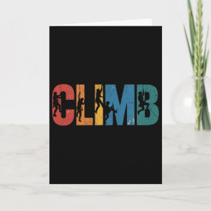 Retro Climb Rock Climbing Cool Free Climbers Card