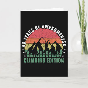 Retro Climbers 40 Years Old Climbing Birthday Gift Card