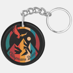 Retro Clingmans Dome Hike Sunset T-Shirt Key Ring
