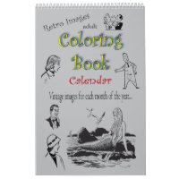 Retro Clip Art Adult Colouring Book