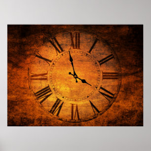 Retro clock poster