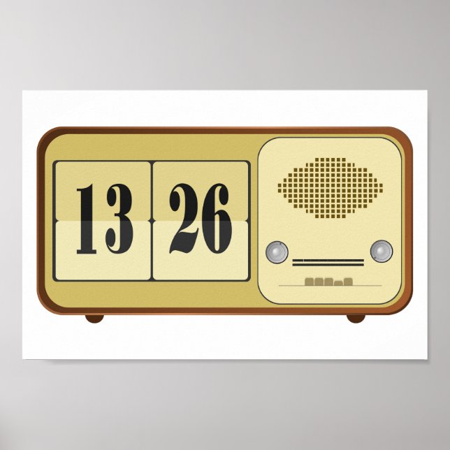 Retro Clock Radio Poster (Front)