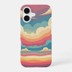 Retro Cloudy Horizon iPhone 16 Case