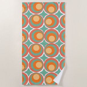 Retro Clovers  Beach Towel