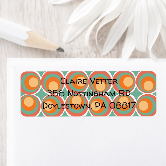 Retro Clovers  Label Return Address Label (Insitu)