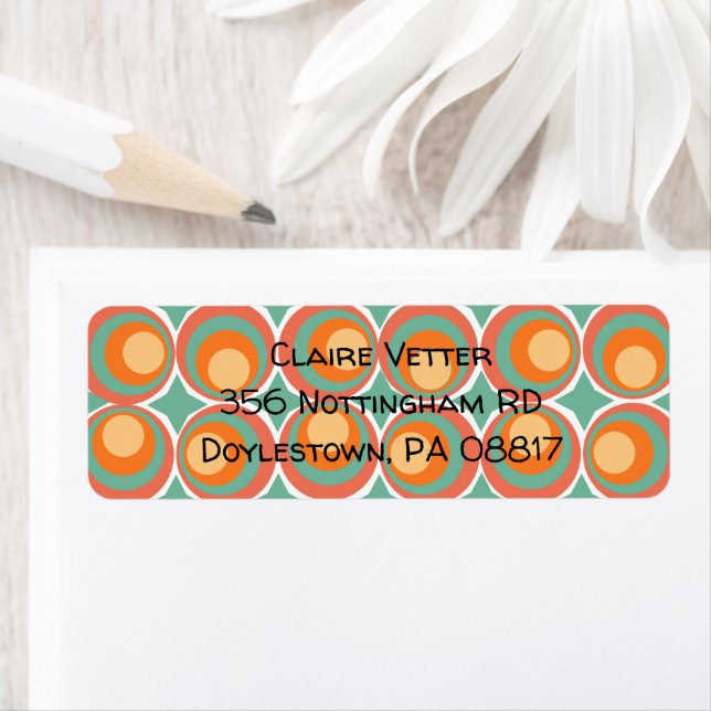 Retro Clovers  Return Address Label (Insitu)