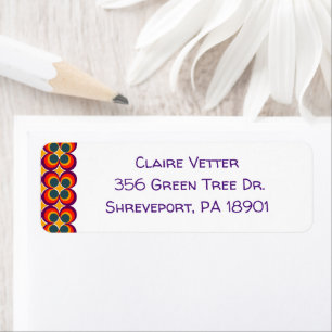 Retro Clovers Return Address Label