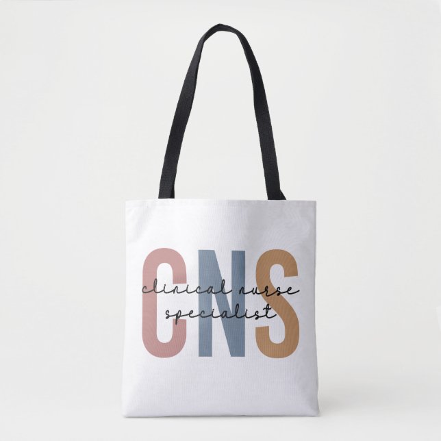 Retro CNS Clinical Nurse Specialist Tote Bag (Front)