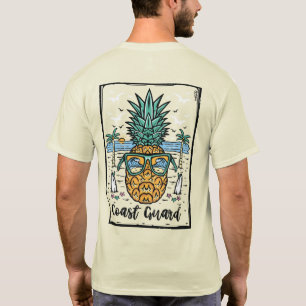 Retro Coast Guard Beach artwork in both sides T-Shirt