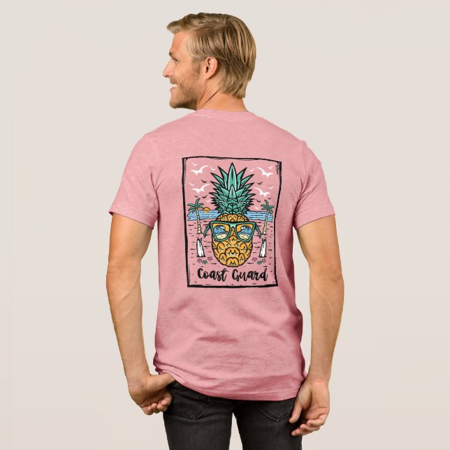 Retro Coast Guard Beach artwork in both sides Tri-Blend Shirt (Back Full)