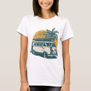 Retro Coastal Wanderlust Van Graphic T-Shirt