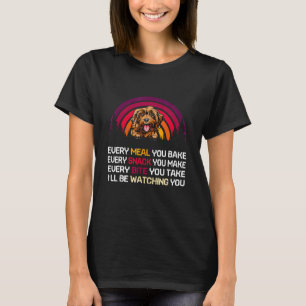 Retro Cockapoo Dog I ll Be Watching You Father s T-Shirt