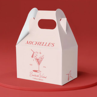 Retro Cocktail Bachelorette Party Favour Box