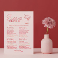 Retro Cocktail Bachelorette Party Game Drink If 