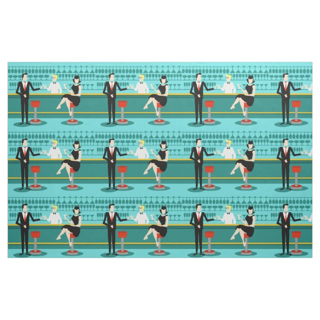 Retro Cocktail Lounge Fabric (Fat Quarter)