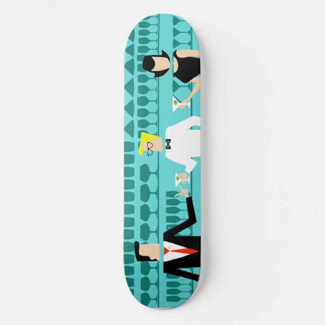 Retro Cocktail Lounge Skateboard (Front)