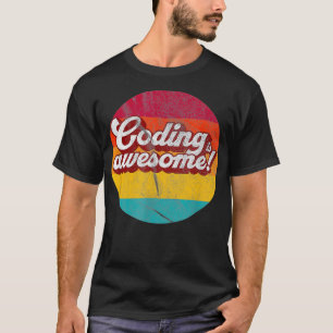 Retro Coding is Awesome Medical Coder T-Shirt