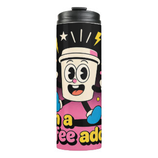 Retro Coffee Addict Thermal TumblerThermal Tumbler