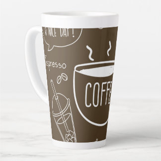 Retro Coffee Cup Pattern Mug – Perfect for Barista