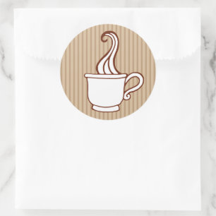Retro Coffee Cup Stickers