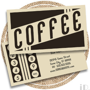 retro coffee customer loyalty card