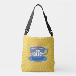 Retro Coffee Design Crossbody Bag