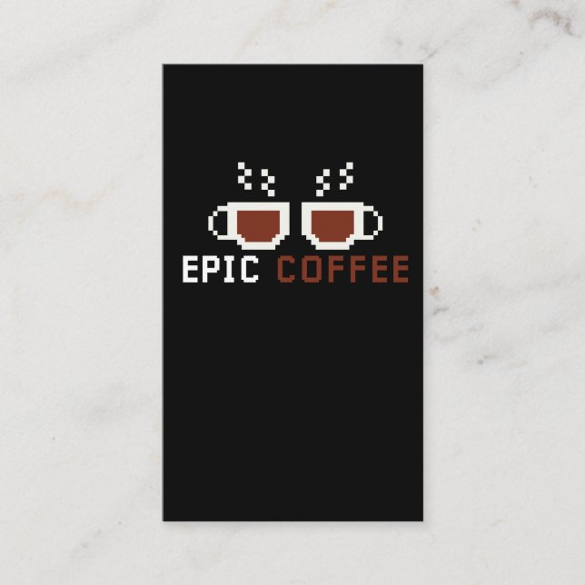 Retro Coffee Gamer Geek Caffeine addict Nerd Business Card (Front)