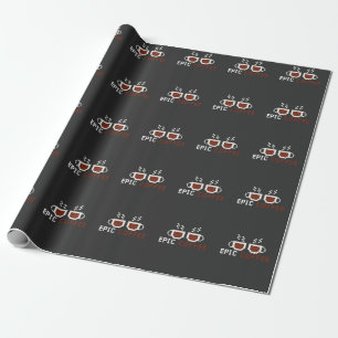 Retro Coffee Gamer Geek Caffeine addict Nerd Wrapping Paper