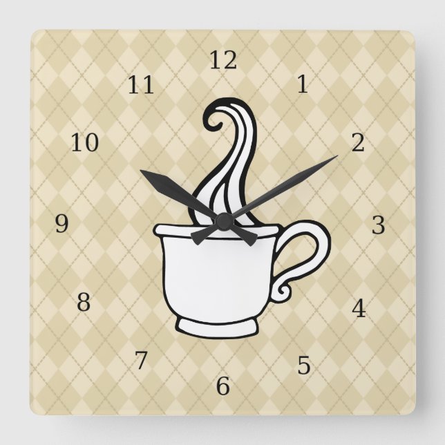 Retro Coffee Kitchen Wall Clock (Front)