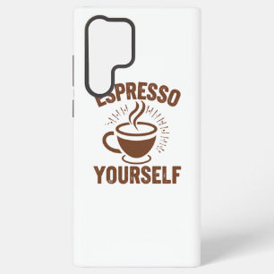 Retro Coffee Lover Motivational Quote Samsung Galaxy Case