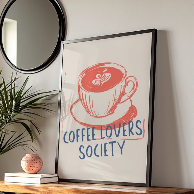 Retro Coffee Lovers Kitchen Cafe Quote Club Art Poster (Creator Uploaded)